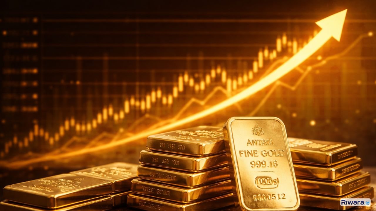 Harga emas Antam bertahan di level tinggi mendekati Rp3 juta per gram pada perdagangan 25 Maret 2026.